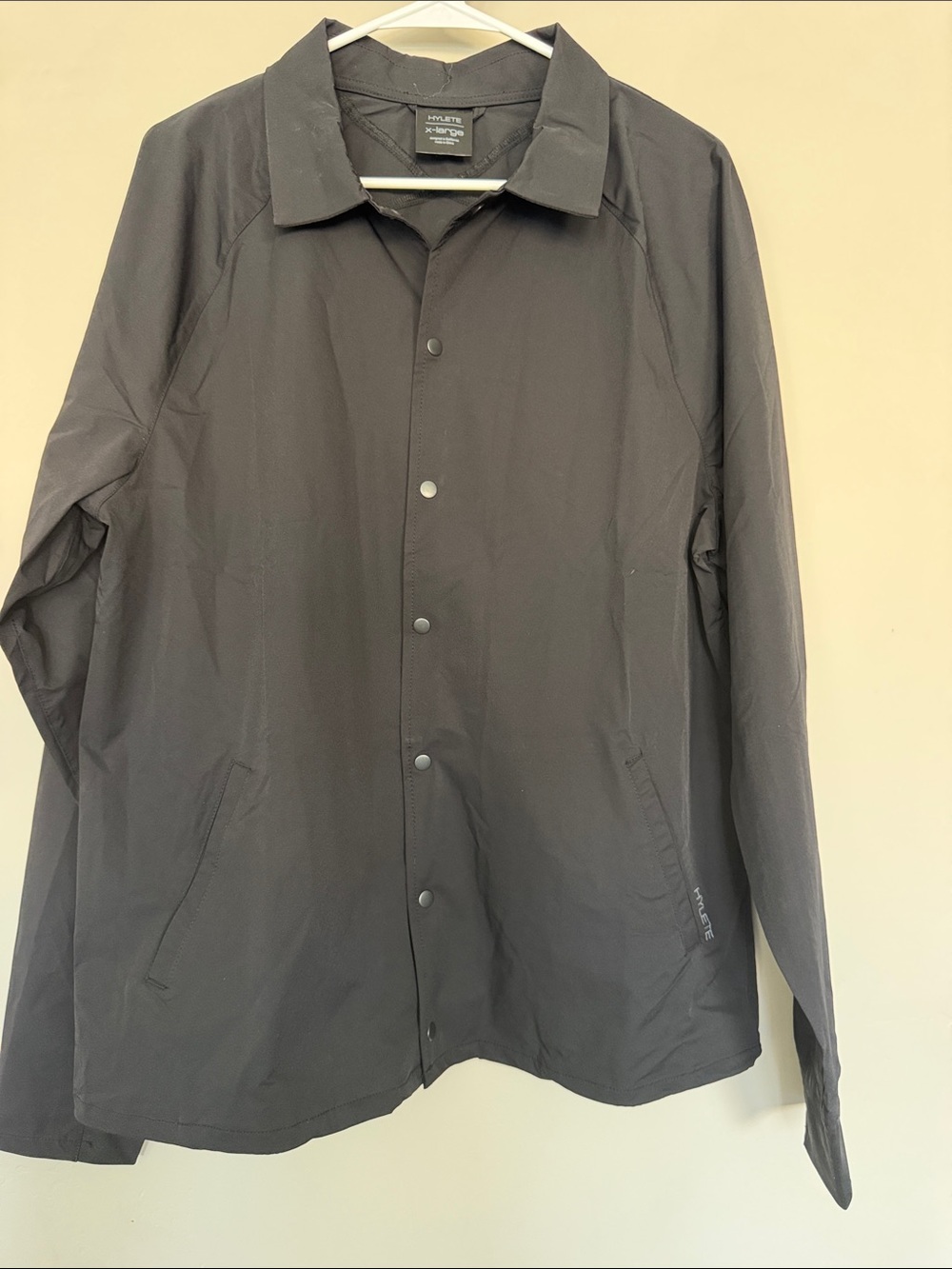 Hylete Black Lightweight nylon Shirt Jacket